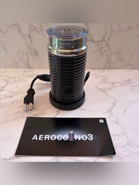 Nespresso Black & Silver Aeroccino Milk Frother